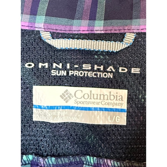 Columbia‎ Omni-Shade Plaid Button Up Sun Protection Shirt L - Picture 3 of 4
